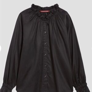 Comptoir Des Cotonniers Brand New Black Silky Cotton Blouse
